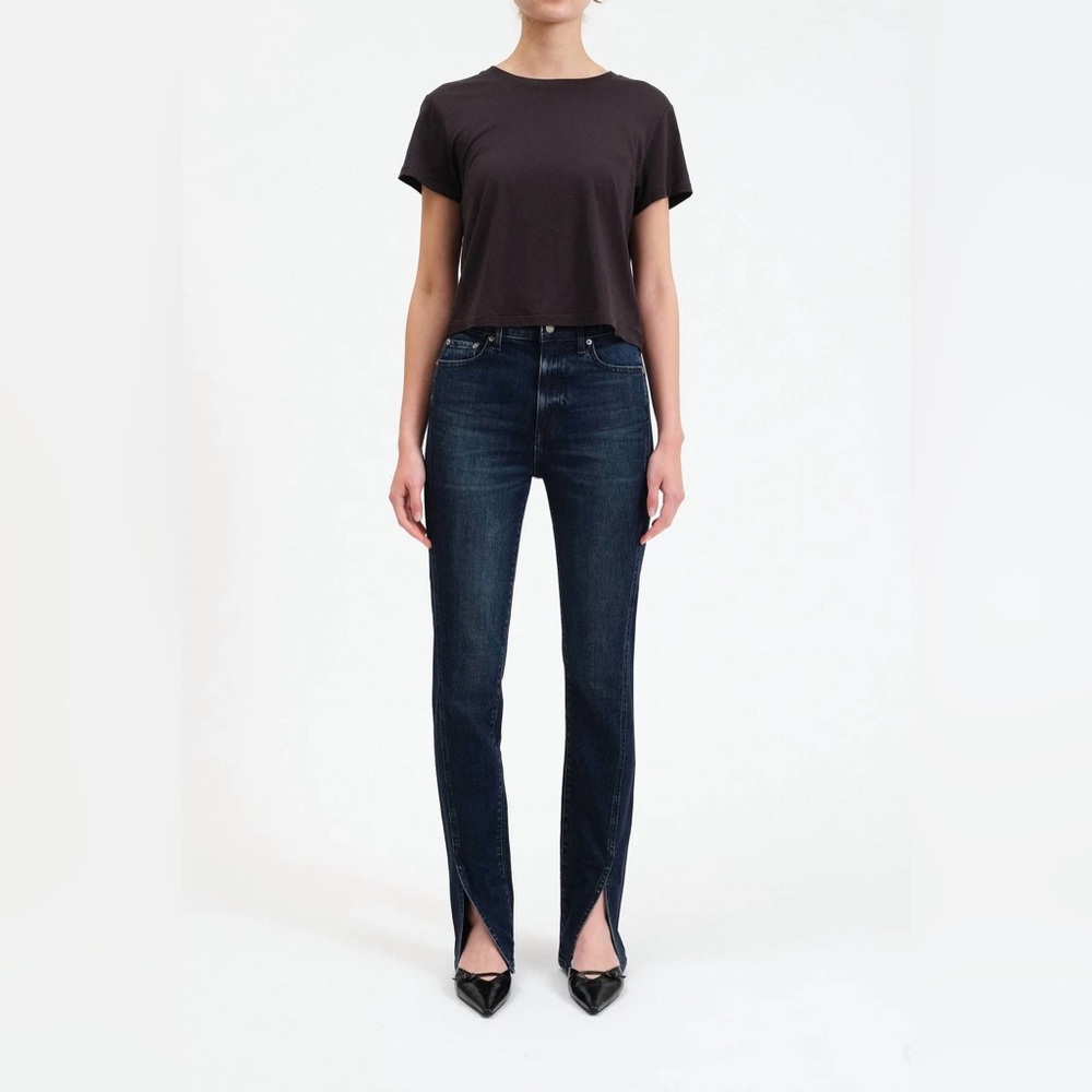 NWT DAZE DENIM Downtown Slim Split Hem Jeans in Cheap Thrills